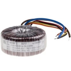 Transformateur Torique RS PRO 2 Sorties, 230V C.a. 2 X 12V C.a., 120VA ( Prix Pour 1 )