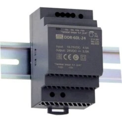 Mean Well DDR-60G-12 Convertisseur CC/CC Pour Rail (DIN) 12 V/DC 5 A 60 W Nbr. De Sorties:1 X Contenu 1 Pc(s)
