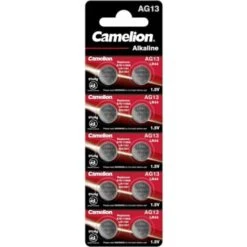 Pack De 10 Piles Camelion Alcaline AG13 0% Mercury/Hg (AG13-BP10(0%Hg))