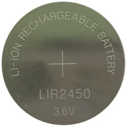 Pile Bouton Rechargeable RS PRO 3.6V, 120mAh, 24mm, Lithium, LIR2450 ( Prix Pour 1 )