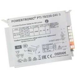 Osram 049629 Ballast électronique 70W Powertronic PTI 70/220-240S Pour Lampes HPD