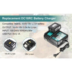 Bsioff DC18RF 3.5A Chargeur De Batterie De Remplacement Pour Makita BL1840 BL1820 BL1830 BL1430 BL1440 BL1450 Batterie De Remplacement Pour Chargeur Avec ¨cran LED 11 Bsioff DC18RF 3.5A Chargeur De Batterie De Remplacement Pour Makita BL1840 BL1820 BL1830 BL1430 BL1440 BL1450 Batterie De Remplacement Pour Chargeur Avec ¨cran LED -Varta || Makita || OSRAM Soldes 37649759 5