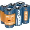 Pile Photo CR-123A Lithium Ansmann CR123 1375 MAh 3 V 6 Pc(s)