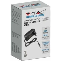V-TAC Alimentation Plastique 30W 12V 2,5A Couleur Noire IP44 -Varta || Makita || OSRAM Soldes 56929293 5