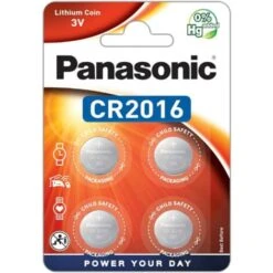 Panasonic Batterie Lithium Knopfzelle CR2016 3V CR-2016EL/4B - Battery - CR2016 (CR-2016EL/4B)