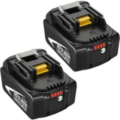 (pack De 2) Batterie De Remplacement Pour Makita BL1850B 18V 5,0Ah BL1850 BL1860B BL1860 BL1830B BL1840B BL1840 BL1890 BL1835 BL1845 194204-5 BL1815 BL1825 LXT-400 BL18 Avec Indicateur LED