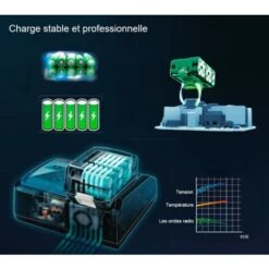 (pack De 3) 2X Batterie De Remplacement 18V 5,0ah Pour Makita Pour Outil électrique, Batterie Lithium Avec Indicateur LED LXT & 1X Chargeur 3A Indicateur LED -Varta || Makita || OSRAM Soldes 65673770 5