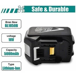 BL1850B Batterie + Chargeur Double DC18RD Pour Makita Batteries 18V 5,0Ah BL1850 BL1860B BL1860 BL1815 BL1830 BL1840, Radio DMR100 DMR101 DMR102 DMR103B DMR104 DMR105 DMR108 -Varta || Makita || OSRAM Soldes 65673774 5