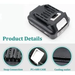 Batterie + Charggeur BL1021B BL1015 2Ah Remplacer Pour Batterie Makita 12V Aves Chargeur DC10WD DC10SB, Remplacer Pour Batterie 12V Makita BL1016 BL1020 197393-5 / DF033DZ DF031D TD090D JR103D HP333D MP100DZ (pack De 2) -Varta || Makita || OSRAM Soldes 66975598 4