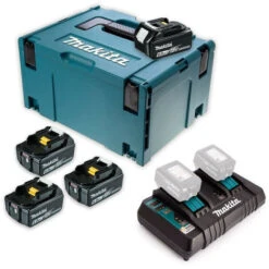 Pack énergie 18V Li-Ion (4x6,0 Ah) Avec Chargeur Double Dans MaKPac - MAKITA 198091-4