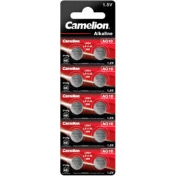 Camelion Pack De 10 Piles Alcaline AG10 0% Mercury/Hg (12051010)