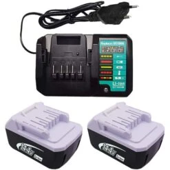 (3 Pièces) 2X Batterie BL1440G 14,4V 4,0Ah & Chargeur DC18WA 14,4V & 18V Pour Makita 196375-4 BL1411G BL1413G BL1415G HP347D DF347D JV143D TD126D UH480D DF347D DF347D DF347D HP347D JV143D TD126D UH480D UM165D UR140D