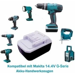 (3 Pièces) 2X Batterie BL1440G 14,4V 4,0Ah & Chargeur DC18WA 14,4V & 18V Pour Makita 196375-4 BL1411G BL1413G BL1415G HP347D DF347D JV143D TD126D UH480D DF347D DF347D DF347D HP347D JV143D TD126D UH480D UM165D UR140D -Varta || Makita || OSRAM Soldes 79839282 4