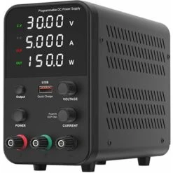 Banc DC Alimentation Variable Affichage Numérique Commutation Réglable Alimentation Régulée CV CC, UK Plug 30V 5A