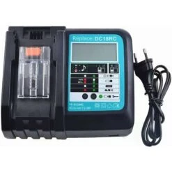 3A DC18RC Chargeur De Rechange Pour Batterie Makita 18 V BL1860B BL1860 BL1850 BL1845 BL1840B BL1840 BL1835 BL1830B BL1830 Avec écran LCD