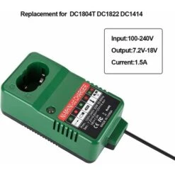 Chargeur De Batterie NiMH NiCd 1,5 A Chargeur De Rechange DC1804 DC1822 DC1414 Chargeur De Perceuse Sans Fil Compatible Avec Makita 7,2 V 9,6 V 12 V 14,4 V 18 V Batterie PA12 1222 PA14 1422 PA18 1822 -Varta || Makita || OSRAM Soldes 80970806 3