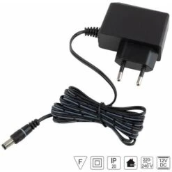 Transformateur Pour Bandes LED 12V 6W IP20 Sur Secteur Prise Adaptateur Alimentation Ruban Luminaire Lumière Eclairage Maison Salon Chambre Bureau