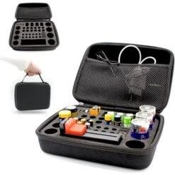 BoÎte De Rangement De Batterie Et Piles - Organisateur De Stockage Capacité 48 Piles - Testeur De Piles Inclus - Valise Coque Rigide
