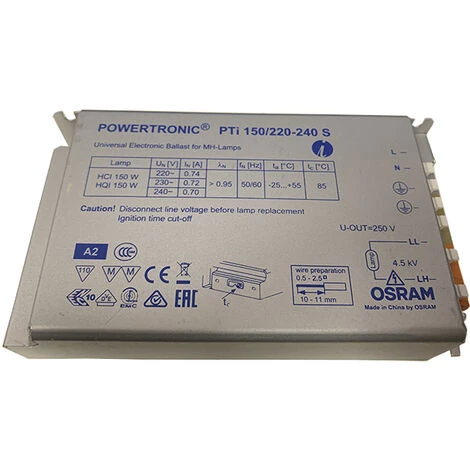 Osram 188090 Ballast Pti 150/220-240s Pour Lampe à Décharge Haute Pression 150W 4 Osram 188090 Ballast Pti 150/220-240s Pour Lampe à Décharge Haute Pression 150W – Image 2
