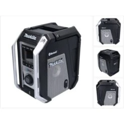 Makita DMR114B Radio De Chantier Sans Fil 12V - 18V Bluetooth IP65 Solo - Sans Batterie, Sans Chargeur