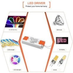 Transformateur LED Monobloc 30W LED Driver DC12V Adaptateur Convertisseur LED Driver-L160W57.6H19 Mm -Varta || Makita || OSRAM Soldes 87793901 3