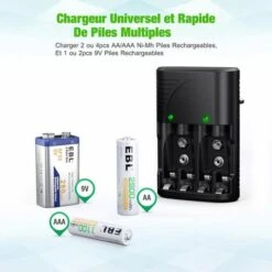 Universel Chargeur De Piles AA/AAA/9V, Rapide Chargeur 6802 Pour AA/AAA NI-MH Ou 9V Piles Rechargeables Avec Indicateur LED, 100-240V Tension Mondiale,Superma 9 Universel Chargeur De Piles AA/AAA/9V, Rapide Chargeur 6802 Pour AA/AAA NI-MH Ou 9V Piles Rechargeables Avec Indicateur LED, 100-240V Tension Mondiale,Superma -Varta || Makita || OSRAM Soldes 89386384 3