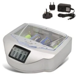 FISHTEC® Chargeur Universel De Piles C/D/AA/AAA/6LR61 Ni-Cd Ni-Mh + ALCALINES