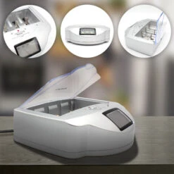 FISHTEC® Chargeur Universel De Piles C/D/AA/AAA/6LR61 Ni-Cd Ni-Mh + ALCALINES -Varta || Makita || OSRAM Soldes 89948408 5