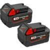 2X 5.0Ah 18V Batterie Pour Milwaukee M18 48-11-1850 48-11-1852 48-11-1820 48-11-1828 48-11-10 Milwaukee Batterie M18