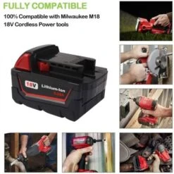 2X 5.0Ah 18V Batterie Pour Milwaukee M18 48-11-1850 48-11-1852 48-11-1820 48-11-1828 48-11-10 Milwaukee Batterie M18 -Varta || Makita || OSRAM Soldes 91106173 3
