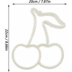 Enseignes Au Néon De Cerise De LED, Décor De Mur Chic, Lampe De Néon De Fruit De Signe De Mur, Décor De Mur De Signes De LED Pour Des Enfants/maison/café/chambre/lumière De Barre -Varta || Makita || OSRAM Soldes 97735387 4